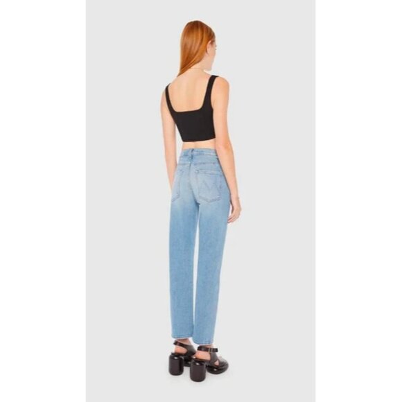 NEW MOTHER The Ditcher  Straight Leg Jeans Love On The Beat SZ 28/100%AUTHENTIC - Picture 4 of 4